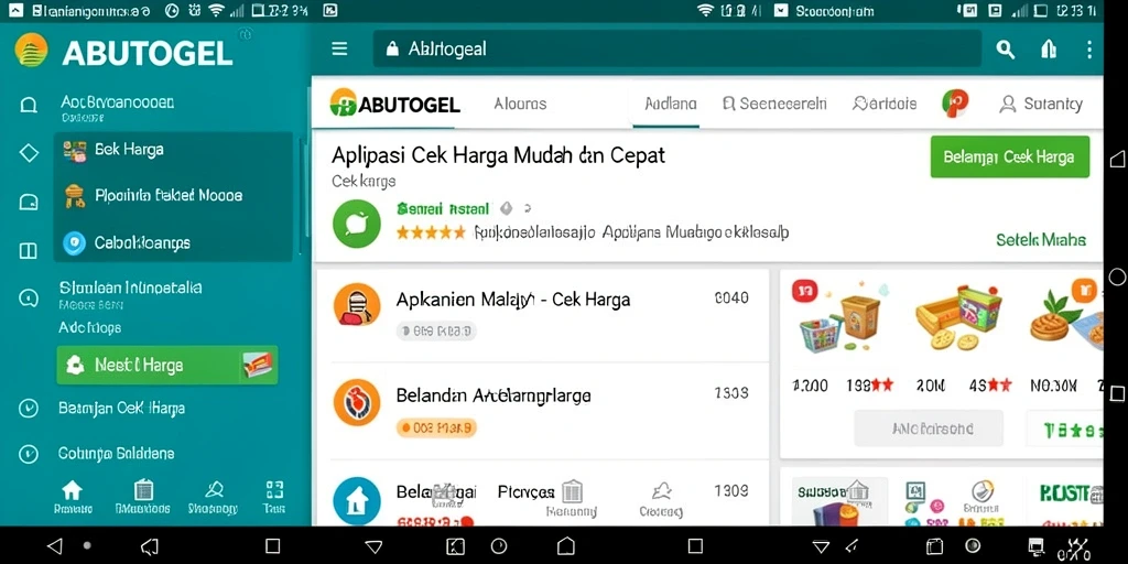 Antarmuka aplikasi ABUTOGEL yang menampilkan harga produk dengan jelas.