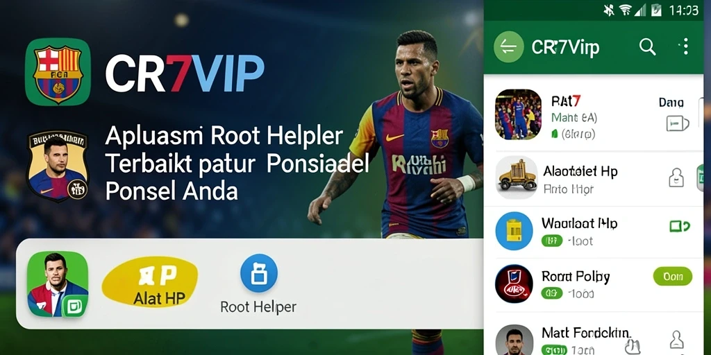 Tampilan antarmuka aplikasi CR7VIP yang sederhana dan fungsional.