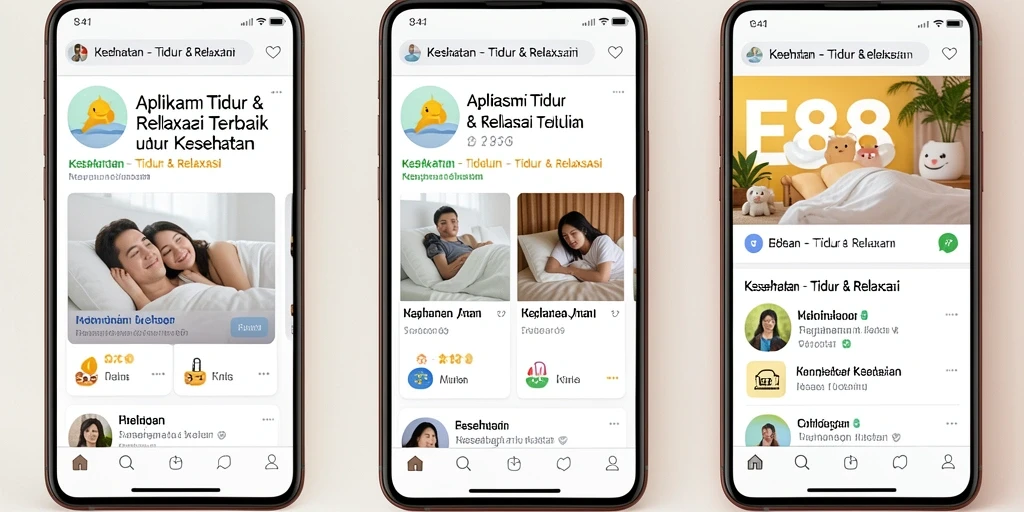 Antarmuka E88 yang menawan untuk Tidur & Relaksasi.