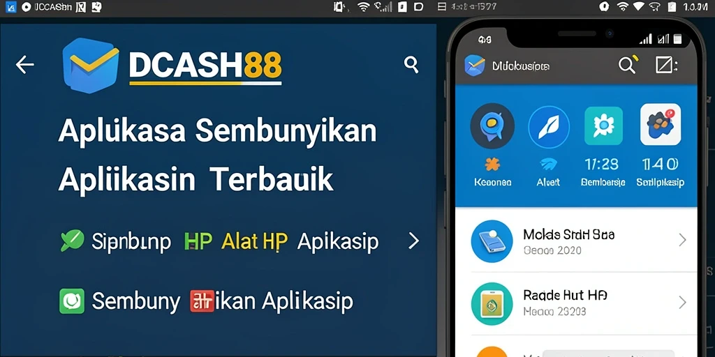 Antarmuka IDCASH88 yang menawan dan fitur Sembunyikan Aplikasi yang mudah digunakan.