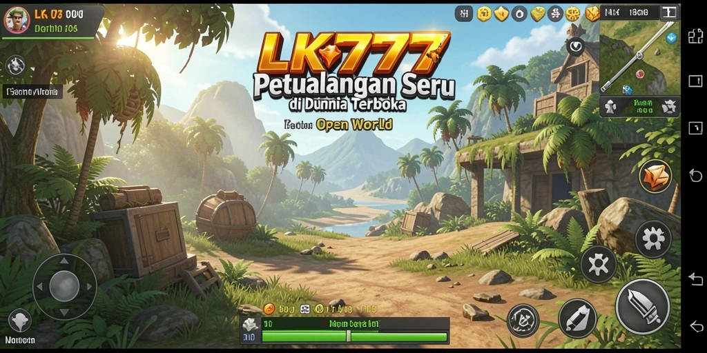 Antarmuka LK777 dengan pemandangan Open World yang indah dan interaktif.