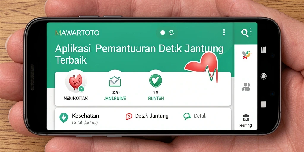 Tampilan antarmuka MAWARTOTO untuk pemantauan Detak Jantung.