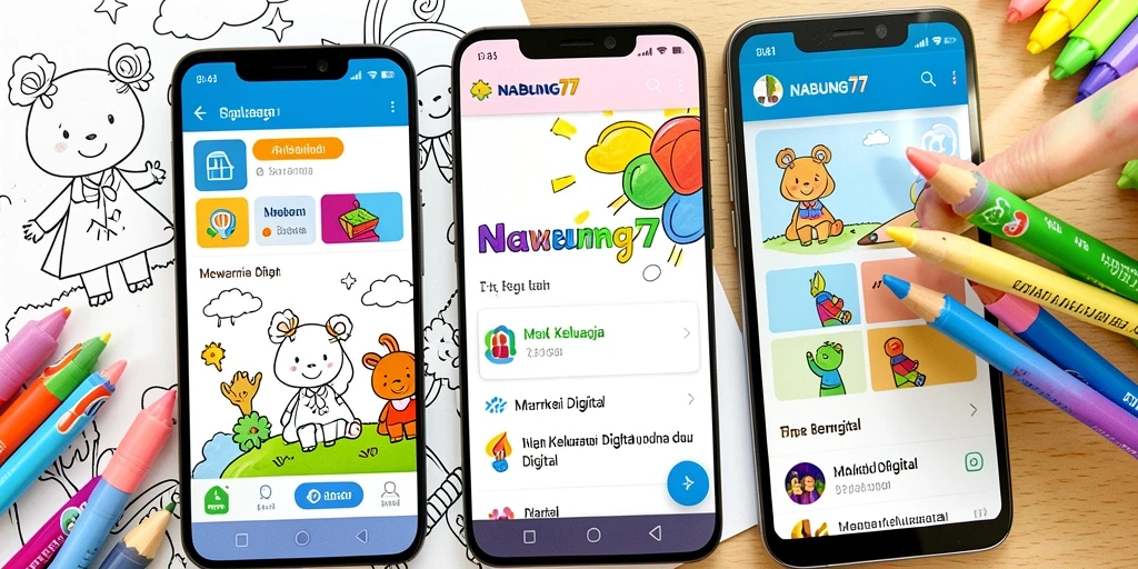 Tampilan antarmuka NABUNG77 dengan pilihan gambar mewarnai yang beragam.