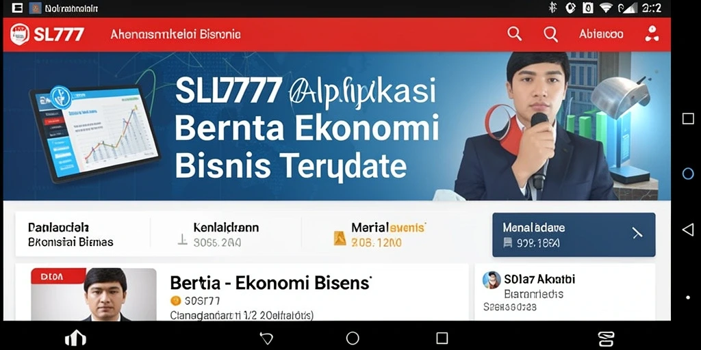 Tampilan antarmuka SL777 dengan informasi ekonomi terkini.